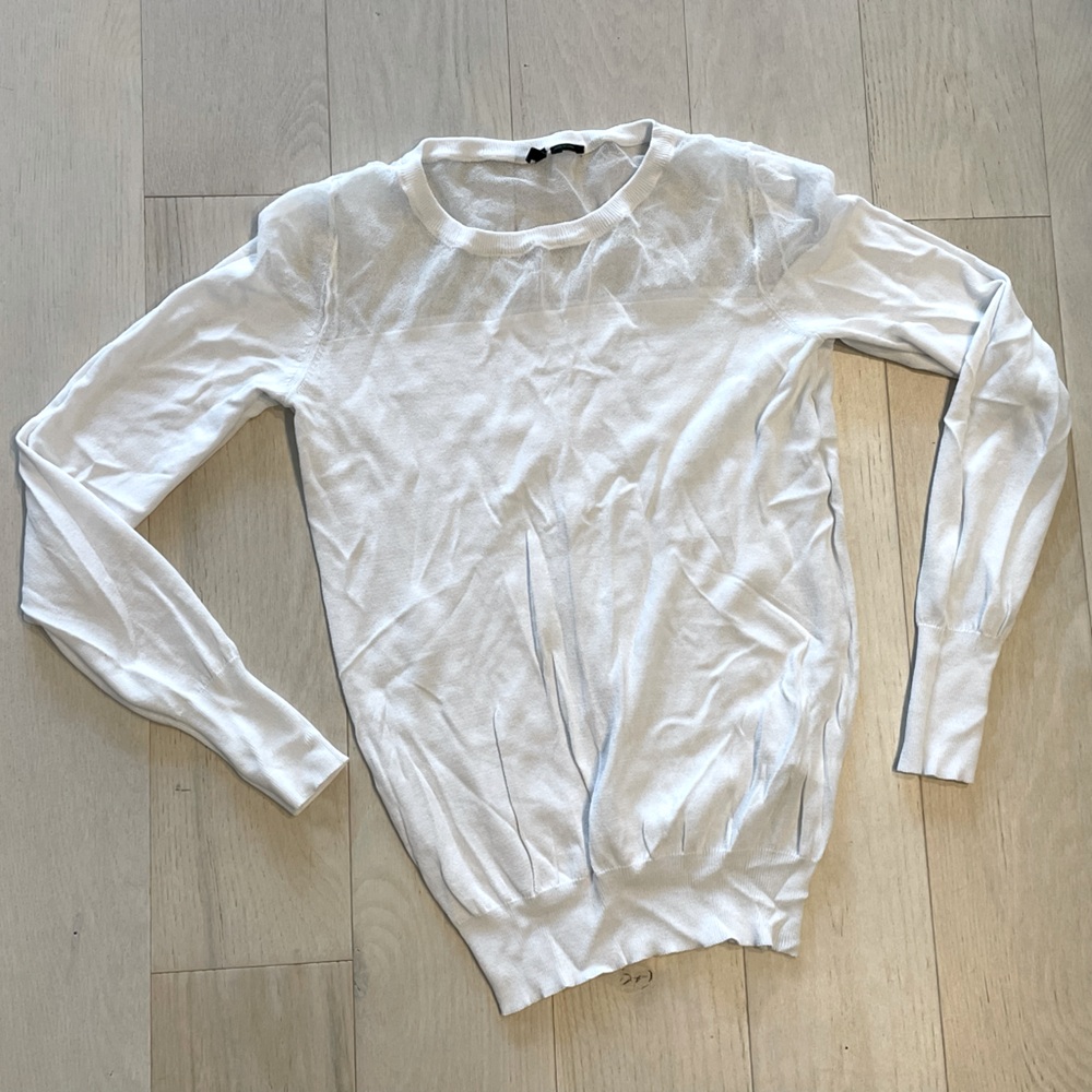 Benetton Long Sleeve Top Size S (mesh around the neck, please see photo)